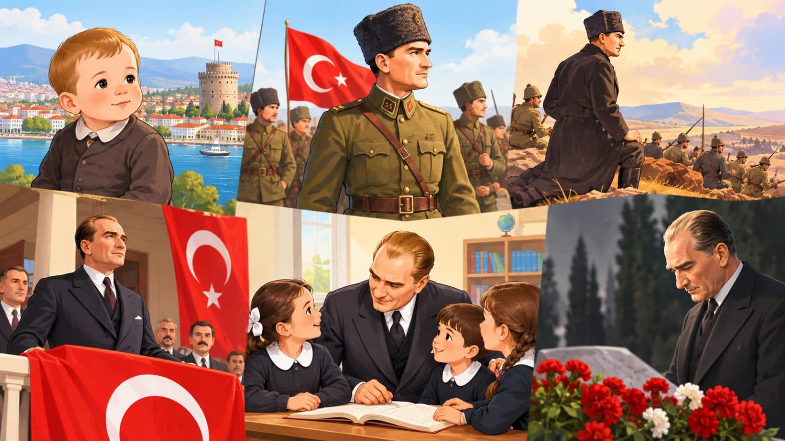Atatürk'ün Hayati hikâyesinin resmi