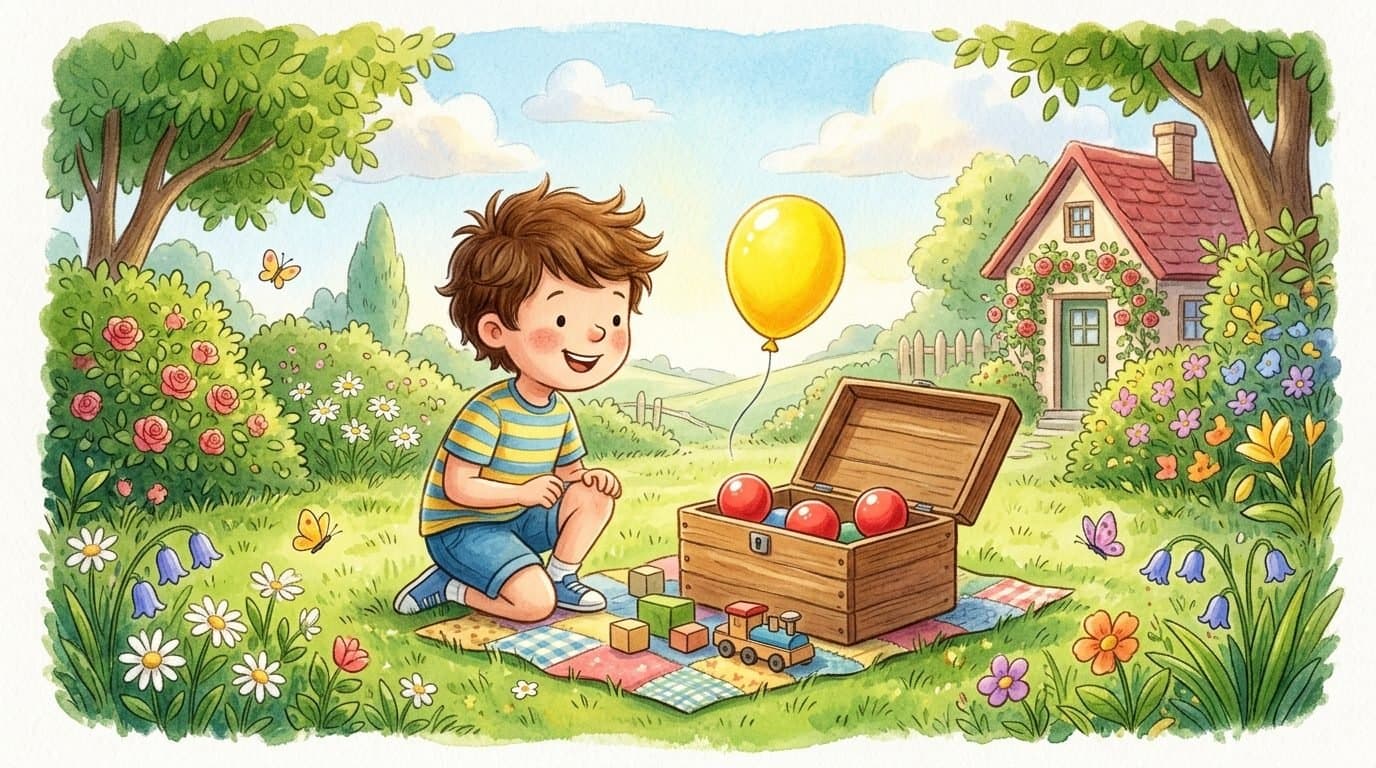 Kırmızı Top ve Sarı Balon hikâyesinin resmi